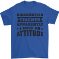 Teacher Attitude Funny Teaching Games PE Geography Mens T-Shirt 100% Cotton Royal Blue