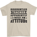 Teacher Attitude Funny Teaching Games PE Geography Mens T-Shirt 100% Cotton Sand