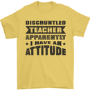 Teacher Attitude Funny Teaching Games PE Geography Mens T-Shirt 100% Cotton Yellow