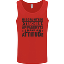 Teacher Attitude Funny Teaching Games PE Geography Mens Vest Tank Top Red