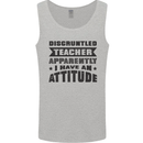Teacher Attitude Funny Teaching Games PE Geography Mens Vest Tank Top Sports Grey