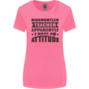Teacher Attitude Funny Teaching Games PE Geography Womens Wider Cut T-Shirt Azalea