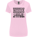 Teacher Attitude Funny Teaching Games PE Geography Womens Wider Cut T-Shirt Light Pink