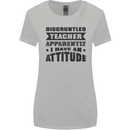 Teacher Attitude Funny Teaching Games PE Geography Womens Wider Cut T-Shirt Sports Grey