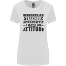 Teacher Attitude Funny Teaching Games PE Geography Womens Wider Cut T-Shirt White