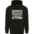 Teacher Attitude Funny Teaching Maths English Childrens Kids Hoodie Black