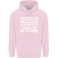 Teacher Attitude Funny Teaching Maths English Childrens Kids Hoodie Light Pink