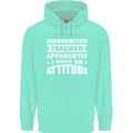 Teacher Attitude Funny Teaching Maths English Childrens Kids Hoodie Peppermint