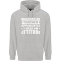 Teacher Attitude Funny Teaching Maths English Childrens Kids Hoodie Sports Grey