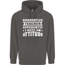Teacher Attitude Funny Teaching Maths English Childrens Kids Hoodie Storm Grey