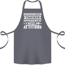 Teacher Attitude Funny Teaching Maths English Cotton Apron 100% Organic Steel