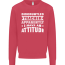 Teacher Attitude Funny Teaching Maths English Kids Sweatshirt Jumper Heliconia