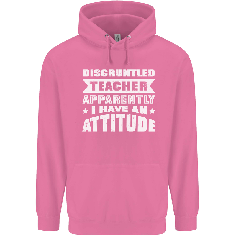 Teacher Attitude Funny Teaching Maths English Mens 80% Cotton Hoodie Azelea
