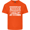 Teacher Attitude Funny Teaching Maths English Mens Cotton T-Shirt Tee Top Orange