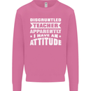 Teacher Attitude Funny Teaching Maths English Mens Sweatshirt Jumper Azalea