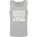 Teacher Attitude Funny Teaching Maths English Mens Vest Tank Top Sports Grey