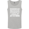 Teacher Attitude Funny Teaching Maths English Mens Vest Tank Top Sports Grey