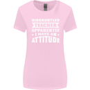 Teacher Attitude Funny Teaching Maths English Womens Wider Cut T-Shirt Light Pink