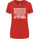 Teacher Attitude Funny Teaching Maths English Womens Wider Cut T-Shirt Red