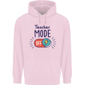 Teacher Mode Off Funny Teaching Childrens Kids Hoodie Light Pink