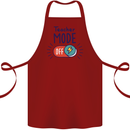 Teacher Mode Off Funny Teaching Cotton Apron 100% Organic Maroon