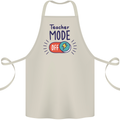 Teacher Mode Off Funny Teaching Cotton Apron 100% Organic Natural