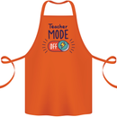 Teacher Mode Off Funny Teaching Cotton Apron 100% Organic Orange