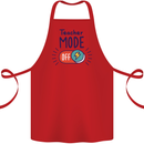 Teacher Mode Off Funny Teaching Cotton Apron 100% Organic Red
