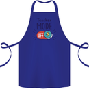Teacher Mode Off Funny Teaching Cotton Apron 100% Organic Royal Blue