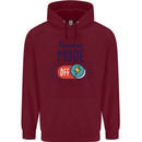 Teacher Mode Off Funny Teaching Mens 80% Cotton Hoodie Maroon