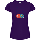 Teacher Mode Off Funny Teaching Womens Petite Cut T-Shirt Purple