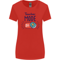 Teacher Mode Off Funny Teaching Womens Wider Cut T-Shirt Red