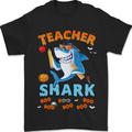 Teacher Shark Funny Teaching Halloween Mens T-Shirt 100% Cotton Black