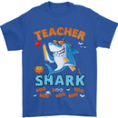 Teacher Shark Funny Teaching Halloween Mens T-Shirt 100% Cotton Royal Blue