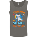 Teacher Shark Funny Teaching Halloween Mens Vest Tank Top Charcoal