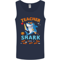 Teacher Shark Funny Teaching Halloween Mens Vest Tank Top Navy Blue