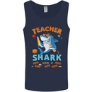 Teacher Shark Funny Teaching Halloween Mens Vest Tank Top Navy Blue