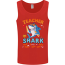 Teacher Shark Funny Teaching Halloween Mens Vest Tank Top Red