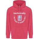 Technically the Glass is Always Full Science Funny Childrens Kids Hoodie Heliconia