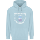 Technically the Glass is Always Full Science Funny Childrens Kids Hoodie Light Blue