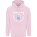 Technically the Glass is Always Full Science Funny Childrens Kids Hoodie Light Pink