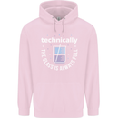 Technically the Glass is Always Full Science Funny Childrens Kids Hoodie Light Pink