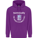 Technically the Glass is Always Full Science Funny Childrens Kids Hoodie Purple
