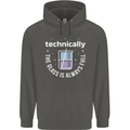 Technically the Glass is Always Full Science Funny Childrens Kids Hoodie Storm Grey