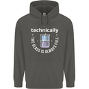 Technically the Glass is Always Full Science Funny Childrens Kids Hoodie Storm Grey