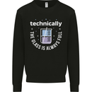 Technically the Glass is Always Full Science Funny Kids Sweatshirt Jumper Black