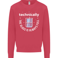 Technically the Glass is Always Full Science Funny Kids Sweatshirt Jumper Heliconia