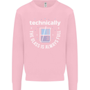 Technically the Glass is Always Full Science Funny Kids Sweatshirt Jumper Light Pink