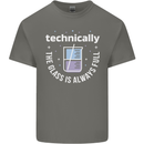 Technically the Glass is Always Full Science Funny Kids T-Shirt Childrens Charcoal