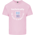 Technically the Glass is Always Full Science Funny Kids T-Shirt Childrens Light Pink